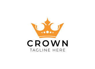 Vintage Crown Logo Royal King Queen abstract Logo design vector template. Geometric symbol Logotype concept icon.