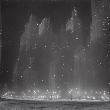1940s Photo Skyscraper Old Photo