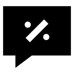 discount chat glyph icon
