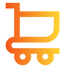 Obraz premium shopping cart gradient icon