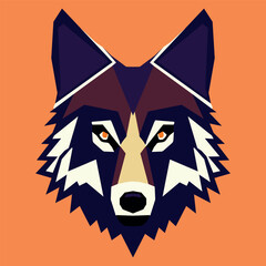 Poligon Wolf Mascot Vector Art