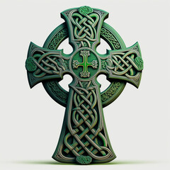 Celtic Cross Logo, Image, Emblem, Irish, Generative AI