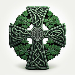Celtic Cross Logo, Image, Emblem, Irish, Generative AI