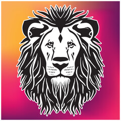 Wild Lion Vector Art Illustration