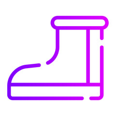rain boots gradient icon