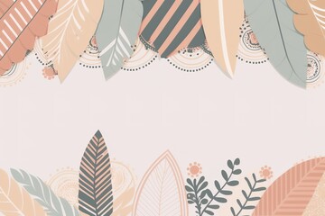 Stylish Boho Background with Simple Flat Minimalistic Muted Tone and Empty Copy Space - Perfect for Elegant and Refined Designs, generative ai
