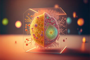 scientific image, molecules, DNA, heart, virus, Generative Ai