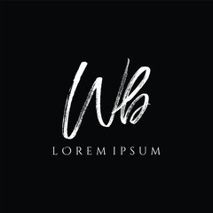 Letter WB luxury logo design vector