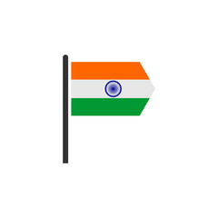 India national flags icon set, India independence day icon set vector sign symbol