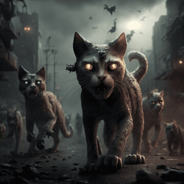 Zombie cat apocalypse