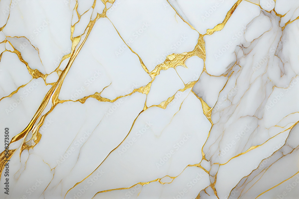 Wall mural natural white and gold marble texture for skin tile wallpaper luxurious background. creative stone c