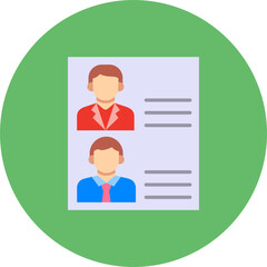 Candidates Multicolor Circle Flat Icon