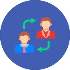 Change Multicolor Circle Flat Icon