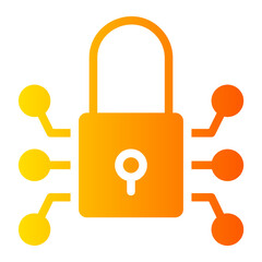 cyber security gradient icon
