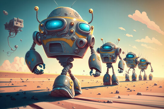 the bots are coming to get you concept image. Generative AI