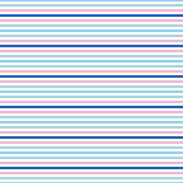 Color horizontal lines seamless texture. Blue, pink and green horizontal stripes pattern, seamless cute texture background