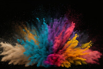 Bunter Hintergrund, Farbenfrohes Bild mit einer bunten Farbenvielfalt.
