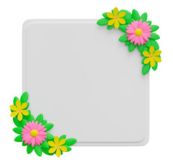 Obraz premium Spring concept Daisy flower frame cutout