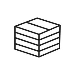 cardboard box icon vector illustration design logo template flat style trendy collection