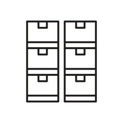 cardboard box icon vector illustration design logo template flat style trendy collection