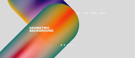 Round shapes and circles with liquid gradients