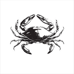black and white crab