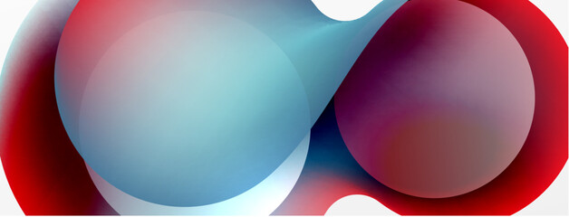 Fluid abstract background. Liquid color gradients composition. Round shapes and circle flowing design for wallpaper, banner, background or landing