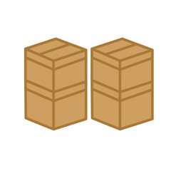 cardboard box icon vector color illustration design logo template flat style trendy collection