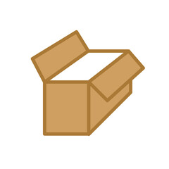  cardboard box icon vector color illustration design logo template flat style trendy collection