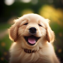 Smiling Happy Puppy Generative AI