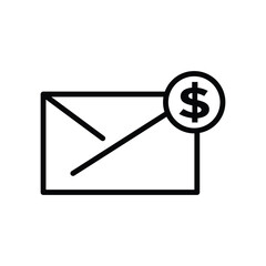 e mail, envelope icon line vector illustration design logo template flat style trendy collection