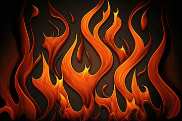 Blaze fire flame texture for banner background. Generative AI