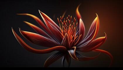 Naklejka na ściany i meble fire plant illustration