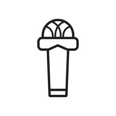 microphone icon line  vector illustration design logo template flat style trendy collection