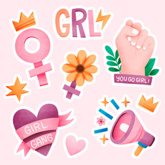 Happy Women Day greeting card for social media pots and for other platforms with white illustrated background ,Image by pikisuperstar