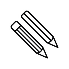 pencil icon vector line  illustration design logo template flat style trendy collection