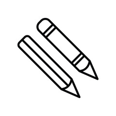 pencil icon vector line  illustration design logo template flat style trendy collection