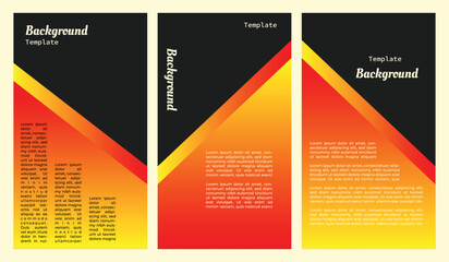 Geometric background template set copy space for poster, banner, flyer, brochure, leaflet, or pamphlet