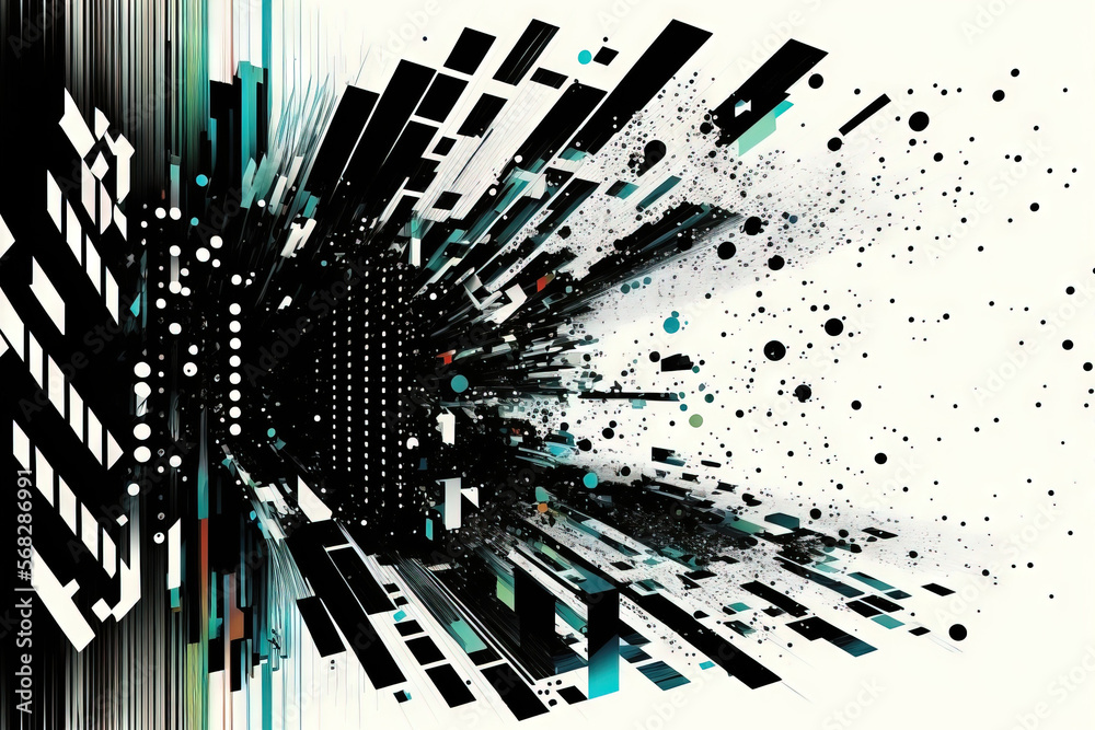 Poster sorting data. chaos to system transition. synthetic intelligence. large data. clever system. generat
