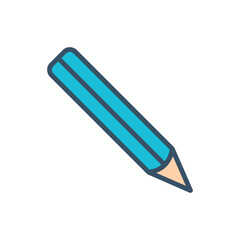 pencil icon color vector illustration design logo template flat style trendy collection