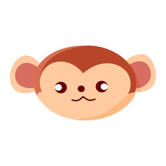Obraz premium baby monkey head mascot