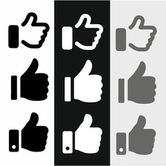 Thumbs up icon symbol vector image. EPS 10