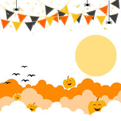 Happy Halloween day on transparent background.