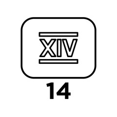 roman numeral icon vector illustration design logo template flat style trendy collection