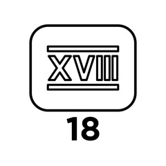 roman numeral icon vector illustration design logo template flat style trendy collection