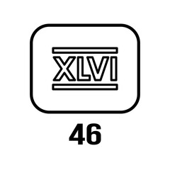 roman numeral icon vector illustration design logo template flat style trendy collection
