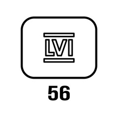 roman numeral icon vector illustration design logo template flat style trendy collection