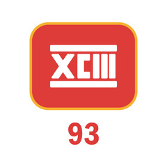 roman numeral icon color vector illustration design logo template flat style trendy collection