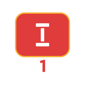 roman numeral icon color vector illustration design logo template flat style trendy collection