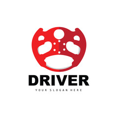 Car Steering Logo, Driver Vector, Transport Vehicle Design, Repair, Maintenance, Car Garage
